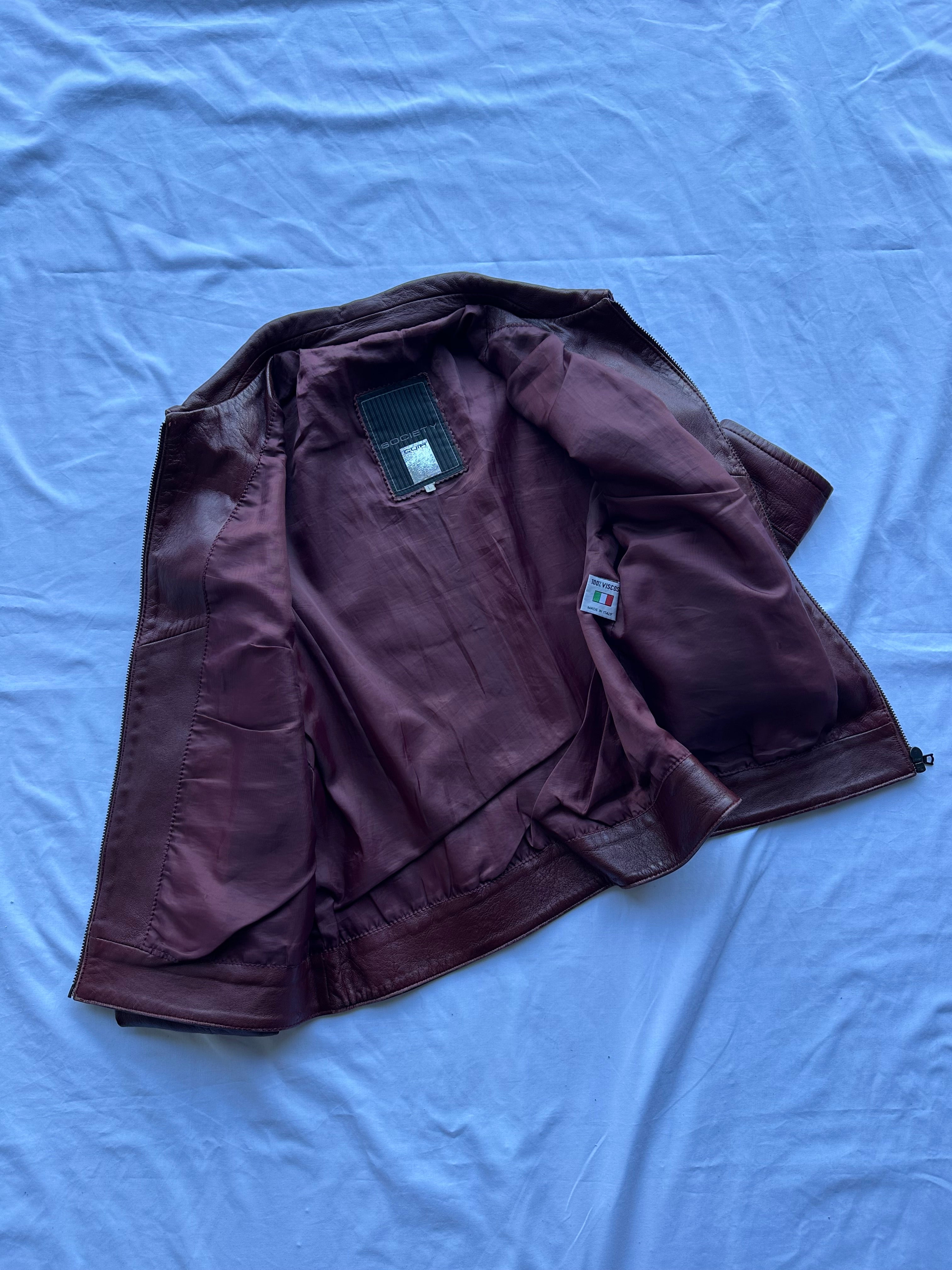 Giacca in pelle Society