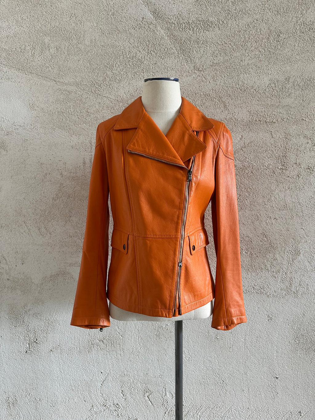 Chiodo in pelle nappa