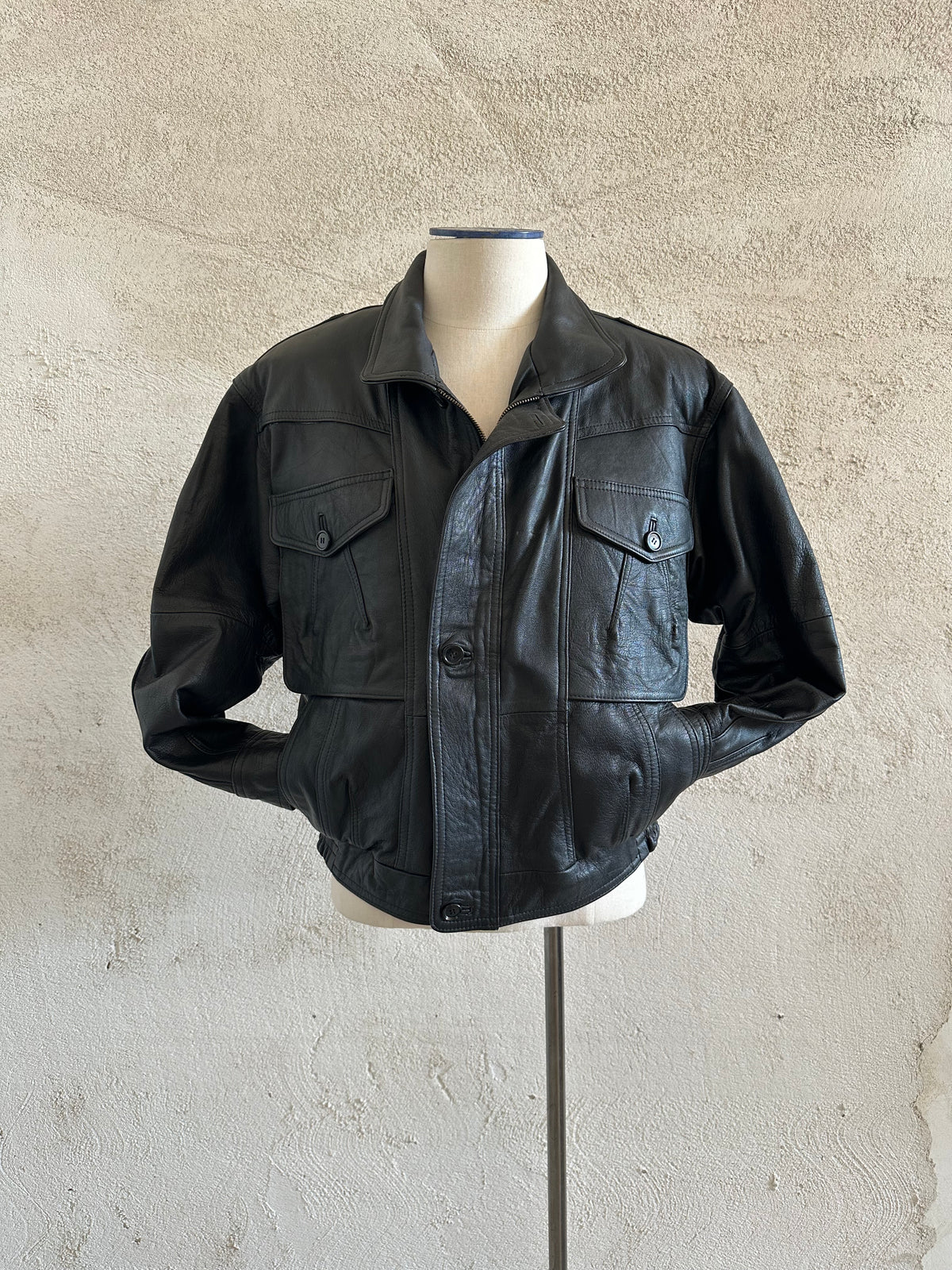 Giacca aviator in pelle