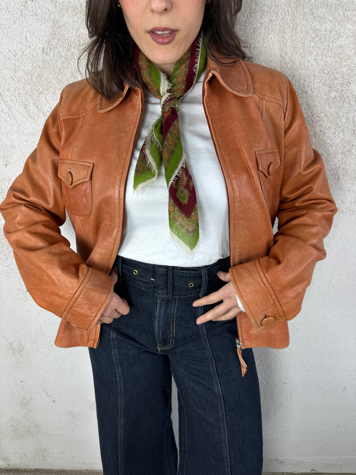 Giacca in pelle Luisa Spagnoli
