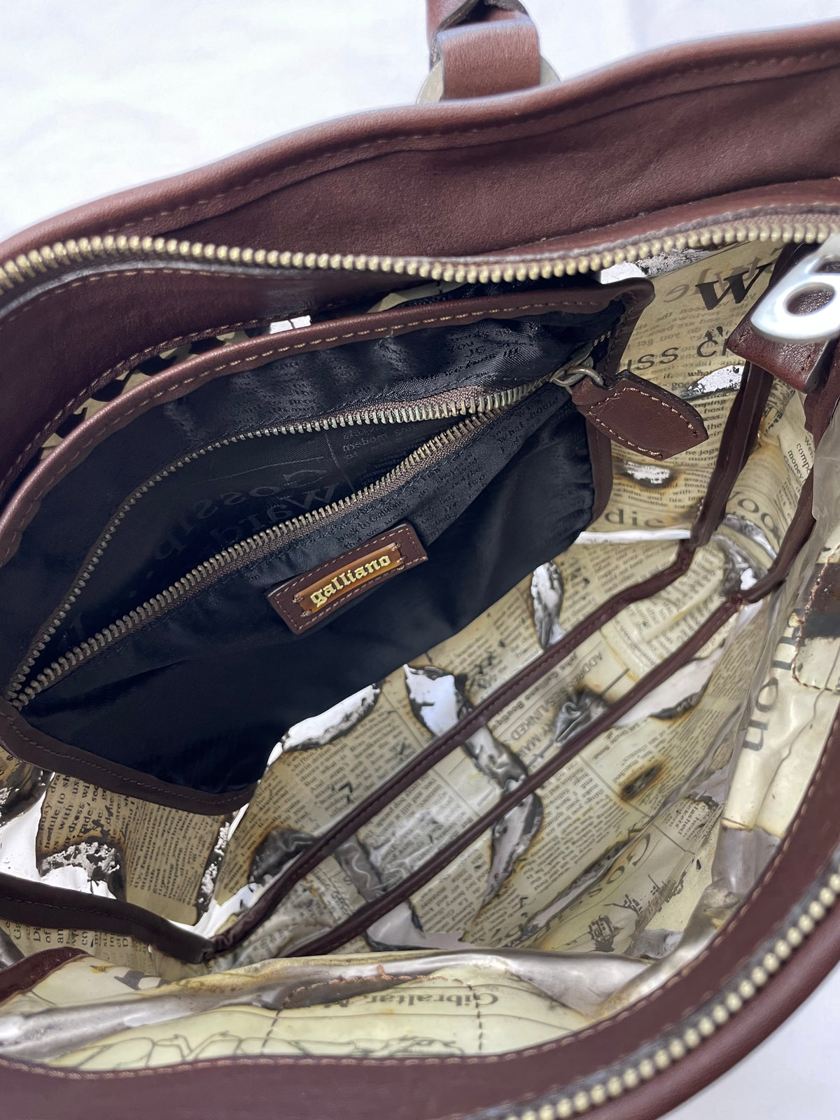John Galliano Newspaper bag