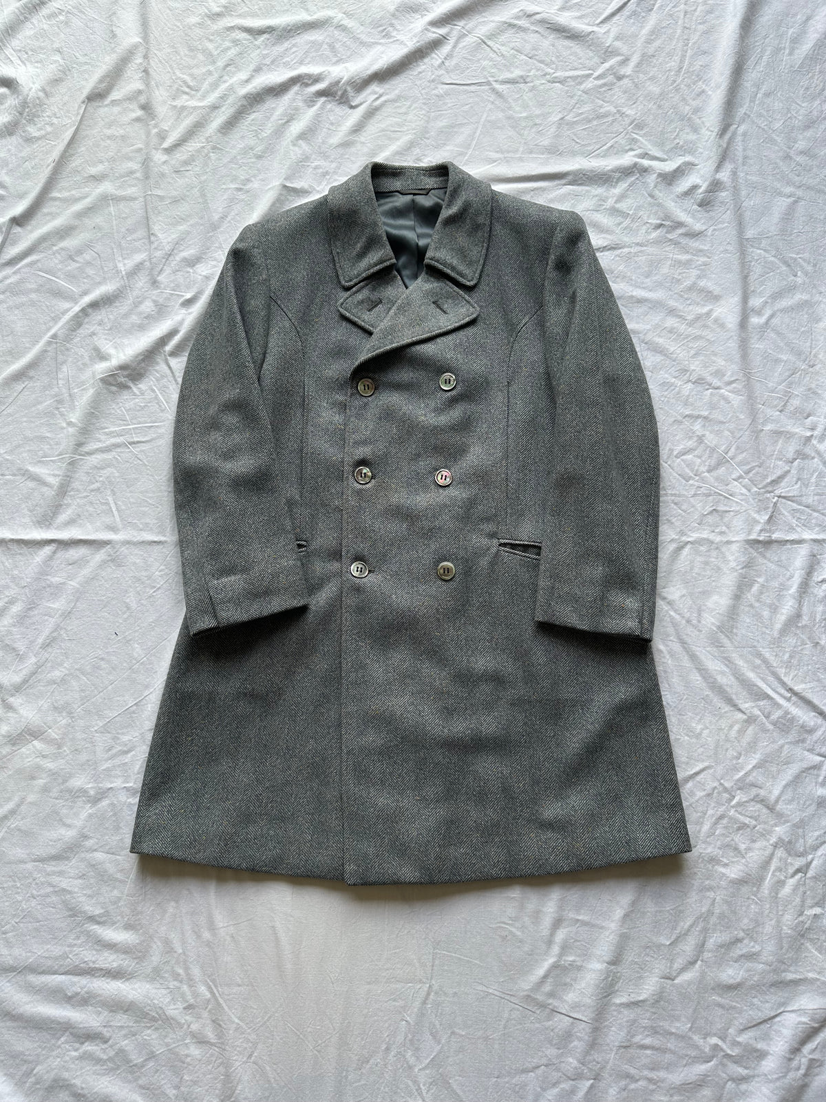 Cappotto in lana spigata