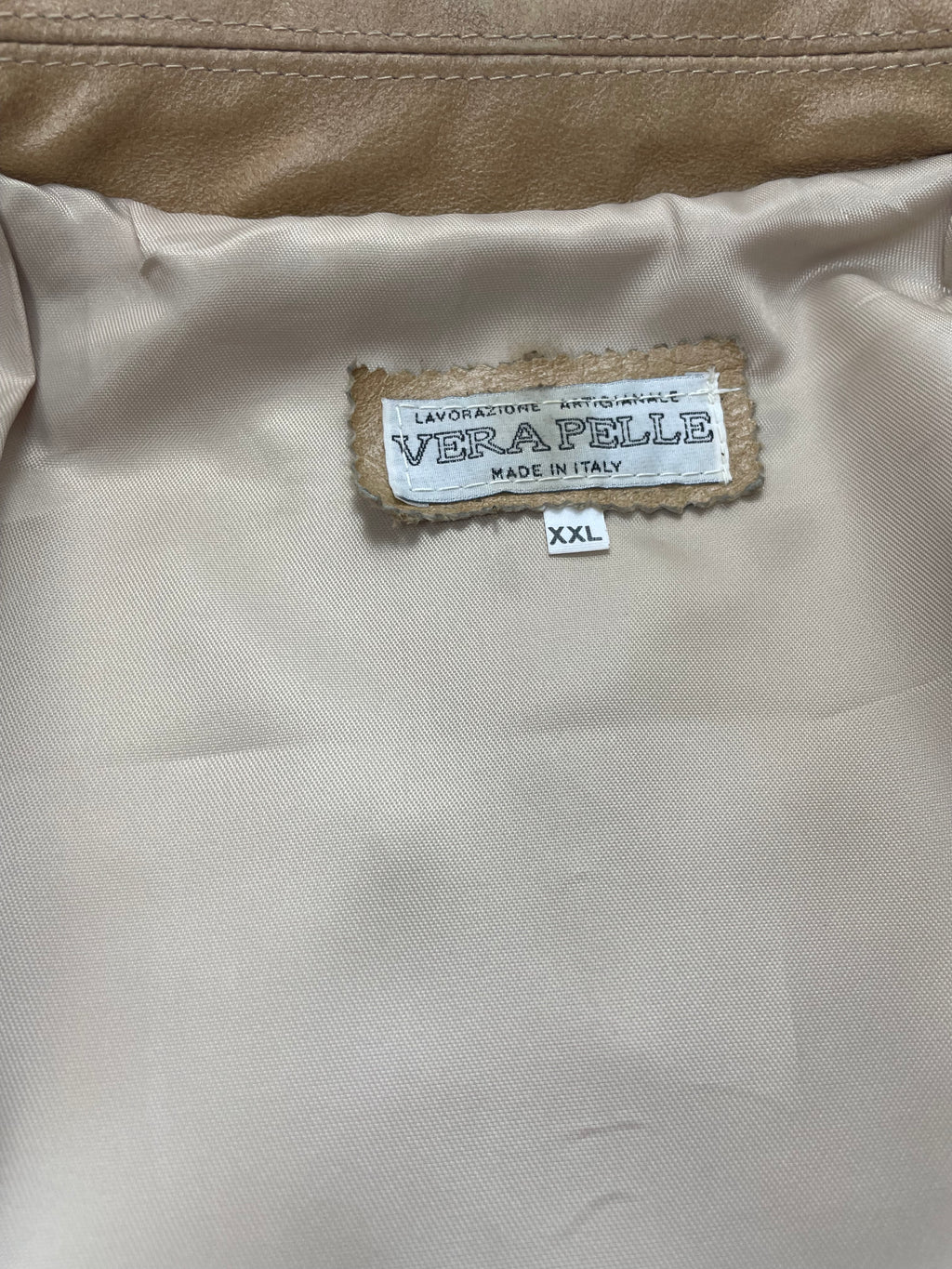 Giacca in pelle caramello