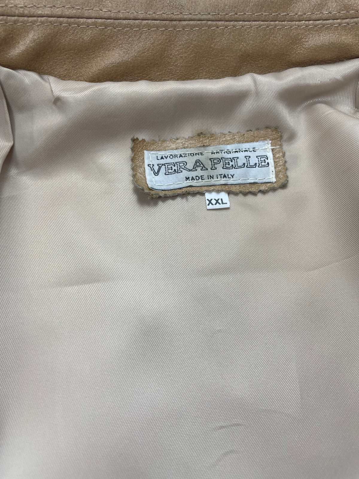Giacca in pelle caramello