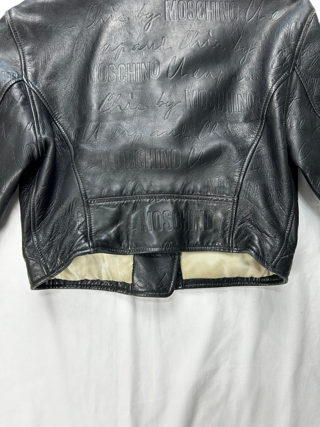 Chiodo in pelle Moschino