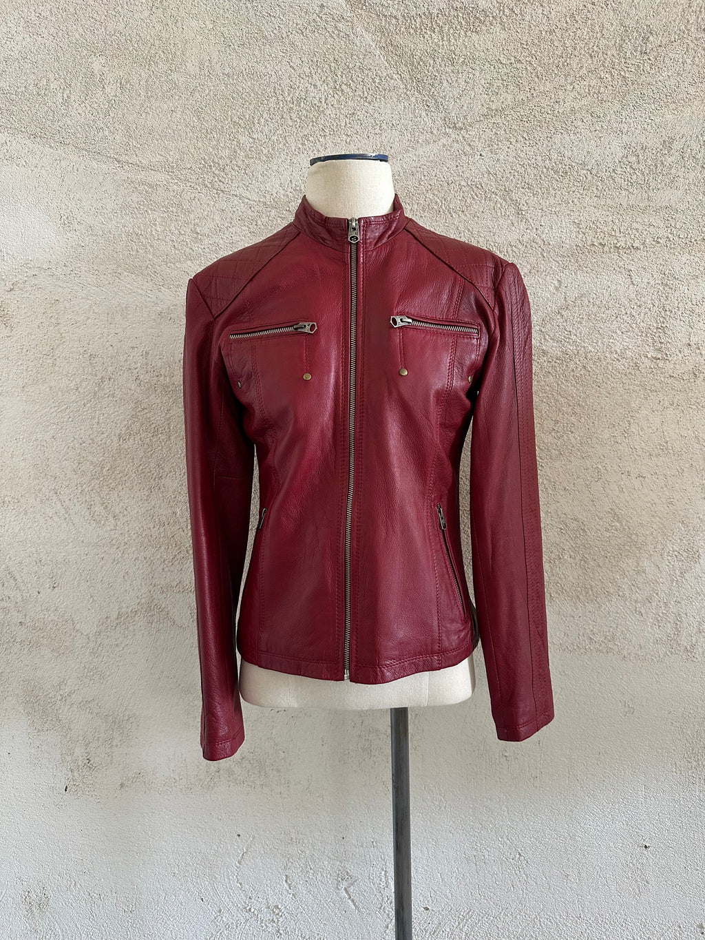 Giacca da motociclista in pelle