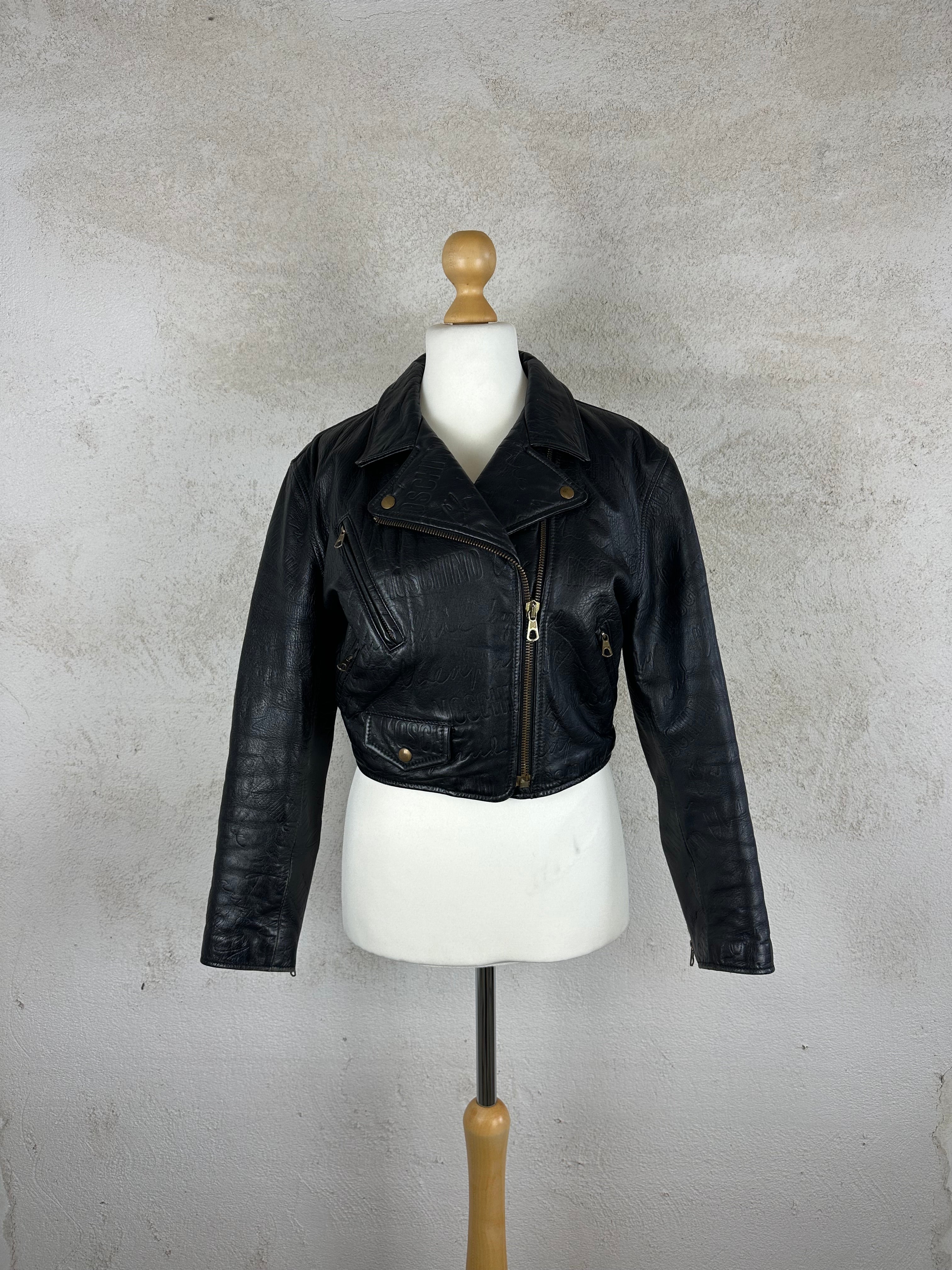 Chiodo in pelle Moschino