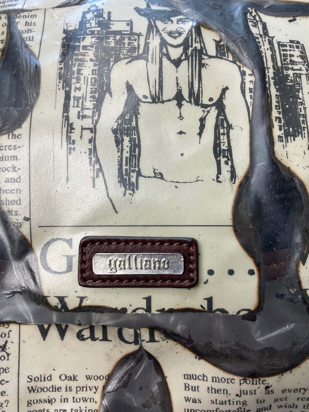 John Galliano Newspaper bag