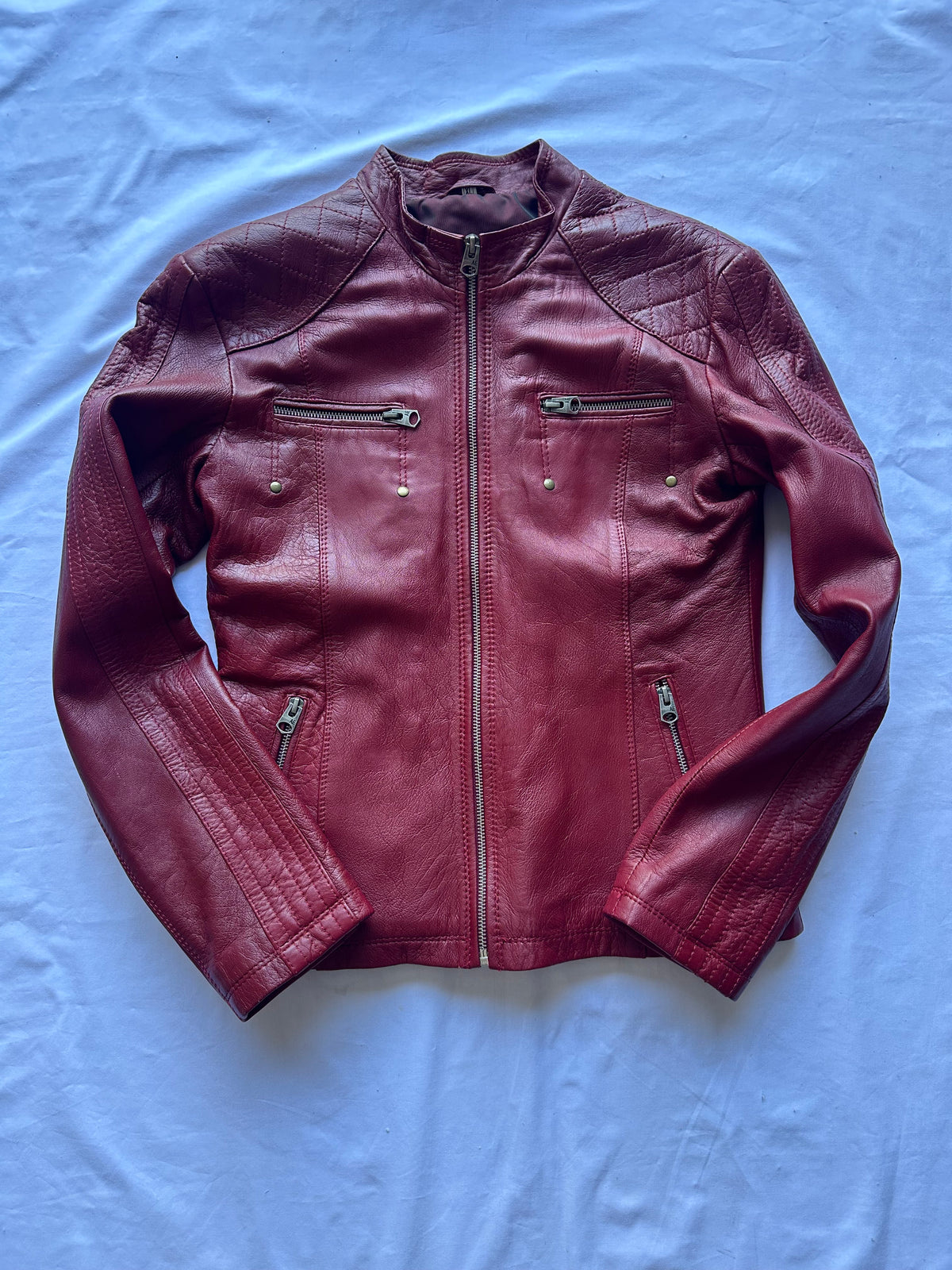 Giacca da motociclista in pelle