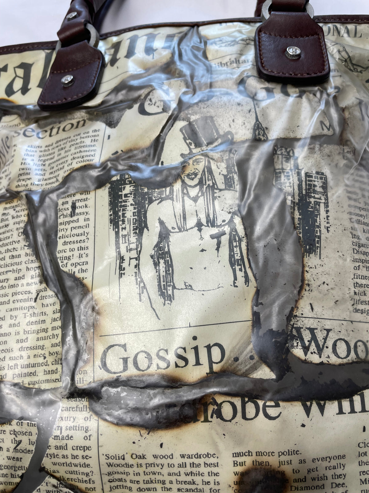 John Galliano Newspaper bag