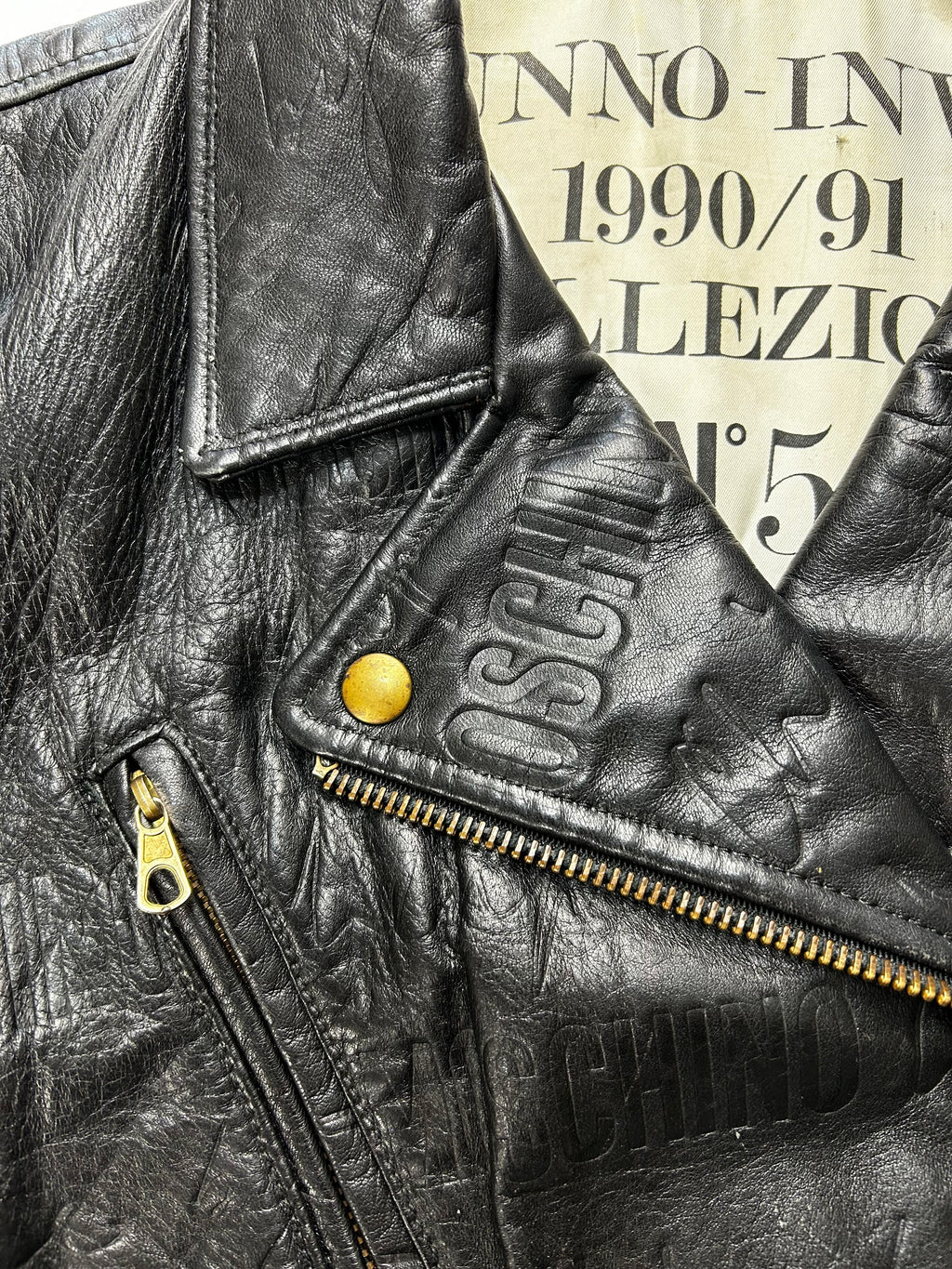 Chiodo in pelle Moschino