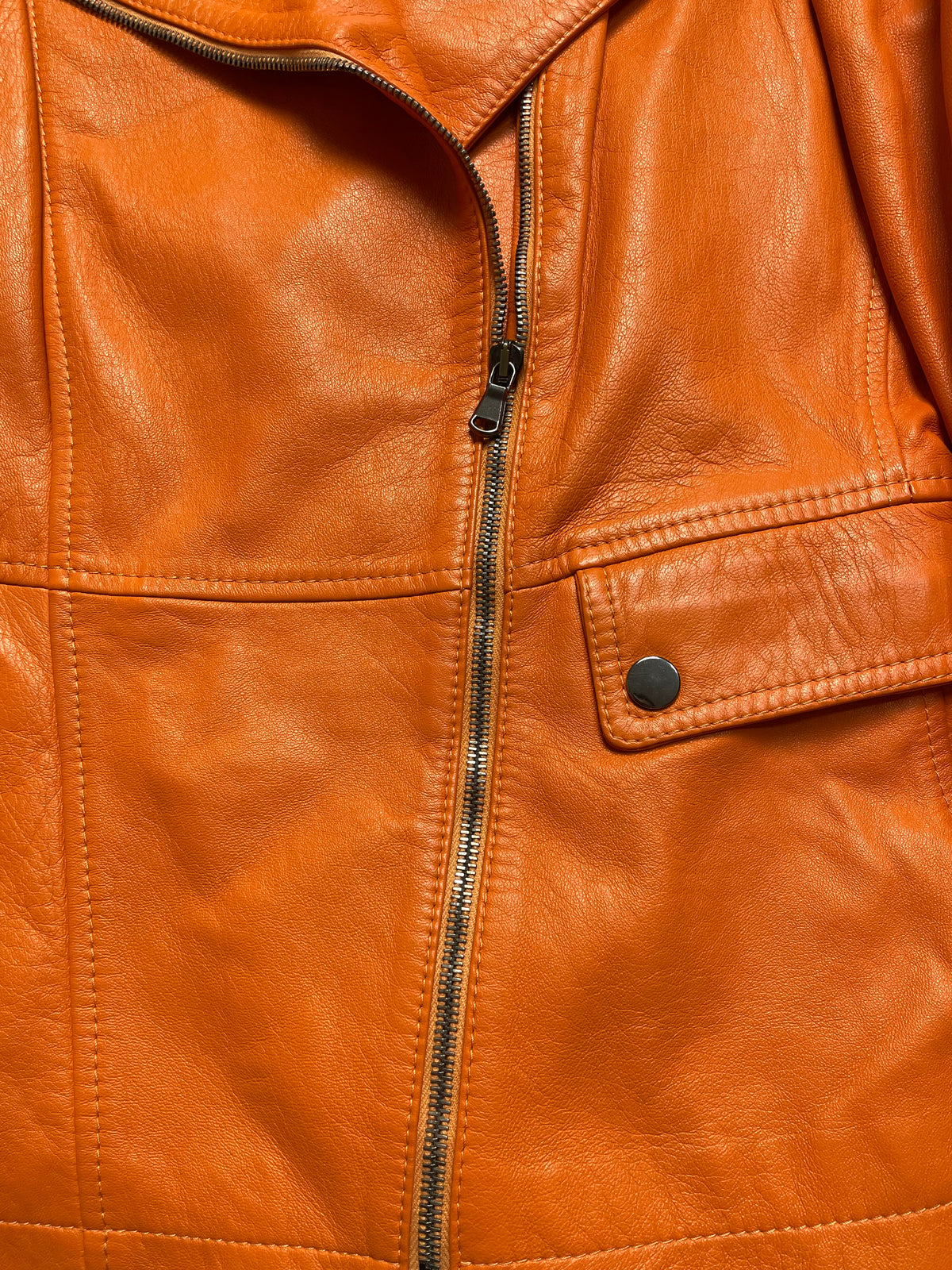 Chiodo in pelle nappa