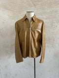 Giacca in pelle caramello