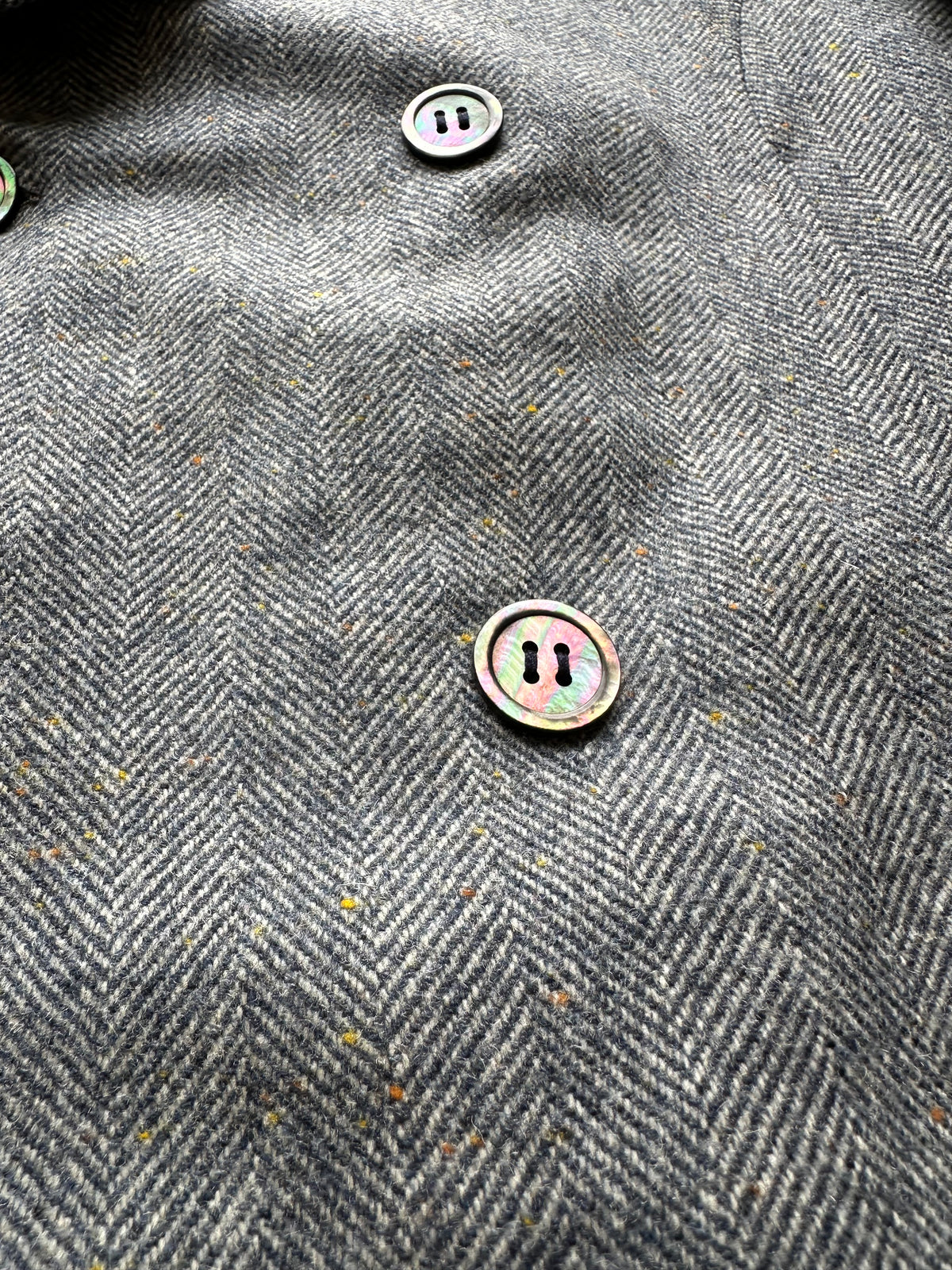 Cappotto in lana spigata