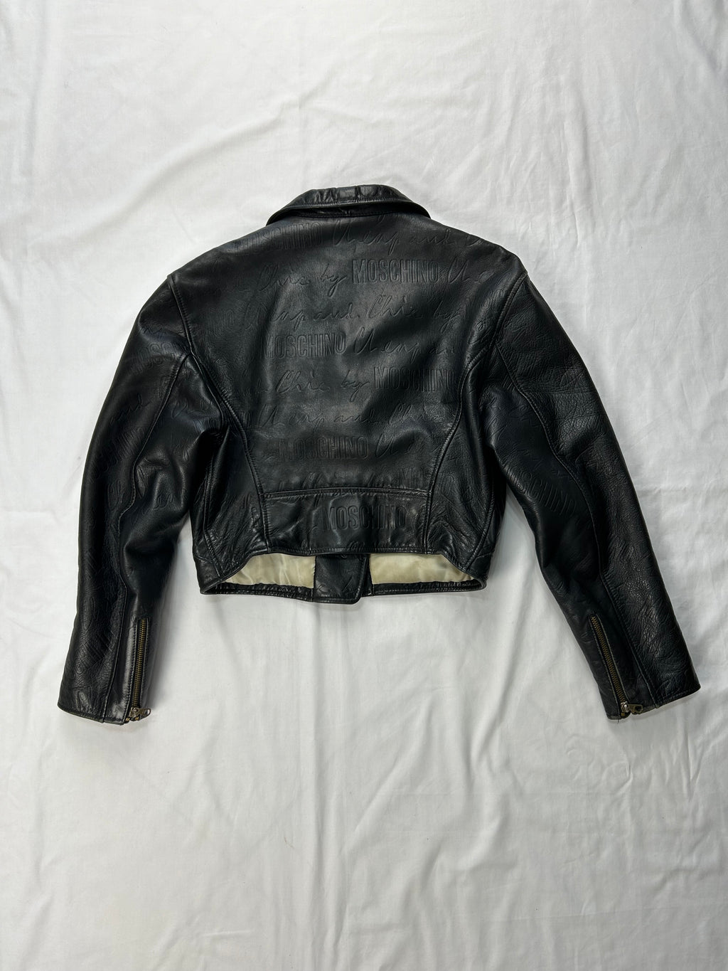 Chiodo in pelle Moschino